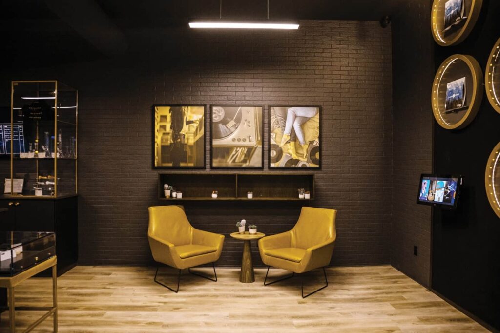 Modern cannabis dispensary interior