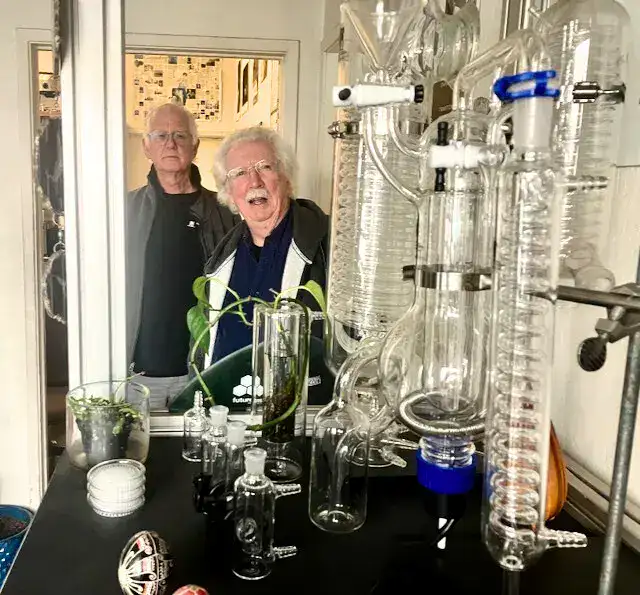 Artisanal cannabis processing lab bench
